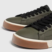 Pull & Bear Detaylı Basic Spor Ayakkabı Yeşil - 2