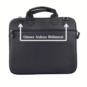 Unisex 13.3" İnç Deri Evrak El ve Omuz Çantası 8683255013364 - 4