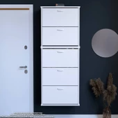 Modilayn VARBİ UMAY' 2 Li Asma Kapı Önü 52x181x25,5 cm’lik 5 Düşer Kapak 10 Göz  Ayakkabılık - 1