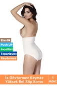 Özel İz Göstermez Kayma Önleyici Silikonlu Toparlayıcı Etkili Masaj Özellikli Yüksek Bel Slip Korse - 1