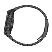Garmin Fenix 7X Pro Sapphire Solar Karbon Gri DLC Titanyum - Titanyum Kayışlı - 4
