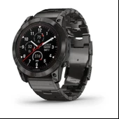 Garmin Fenix 7X Pro Sapphire Solar Karbon Gri DLC Titanyum - Titanyum Kayışlı - 2