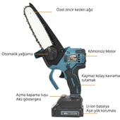 Akülü 3?lü Bahçe Seti Dal Budama, Testere ve Vidalama 58Vf  PH218 - 5
