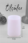 3lü Led Mum Kirpik Çelenk Flamingo Bardak Tipi Pilli Dumansız Alevli Dekoratif Yapay Mum Dekor Lamba - 8