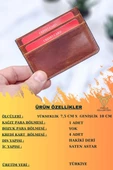 Hakiki Deri Kartlık Süper İnce Unisex Model Crazy Kahverengi - 5