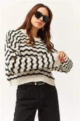 FASHION FRIENDS KADIN AJURLU KAZAK 24K0376K1 - 8