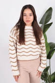 FASHION FRIENDS KADIN AJURLU KAZAK 24K0376K1 - 1