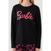 Barbie 1766 Kadın Yuvarlak Yaka Uzun Kol Pijama Takım - 9