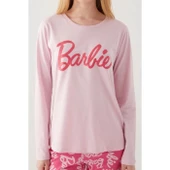 Barbie 1766 Kadın Yuvarlak Yaka Uzun Kol Pijama Takım - 5