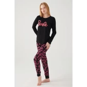 Barbie 1766 Kadın Yuvarlak Yaka Uzun Kol Pijama Takım - 7