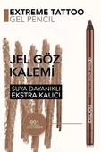 Flormar Işıltılı Kalıcı Göz Kalemi Extreme Tattoo Gel Pencil (001 Glitzy Brown -005 Very Berry-006 Onyx-002 Walnut) 4'lü Set - 6