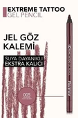 Flormar Işıltılı Kalıcı Göz Kalemi Extreme Tattoo Gel Pencil (001 Glitzy Brown -005 Very Berry-006 Onyx-002 Walnut) 4'lü Set - 4