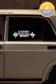 MINI Cooper Countryman Nabız Kalp Atışı Ritim Cooper Countryman Araç Uyumlu Oto Sticker 2 Adet Beyaz 20*7CM thumbnail 5