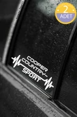 MINI Cooper Countryman Nabız Kalp Atışı Ritim Cooper Countryman Araç Uyumlu Oto Sticker 2 Adet Beyaz 20*7CM thumbnail 2