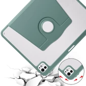 Apple iPad Pro 13 2024 Kılıf Termik Kalem Bölmeli Dönebilen Standlı Kılıf thumbnail 5