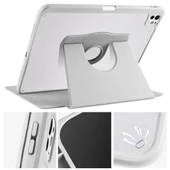 Apple iPad Pro 13 2024 Kılıf Termik Kalem Bölmeli Dönebilen Standlı Kılıf thumbnail 7