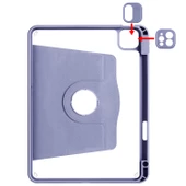 iPad Pro 11 2020 (2.Nesil) Kılıf Termik Kalem Bölmeli Dönebilen Standlı Kılıf thumbnail 6