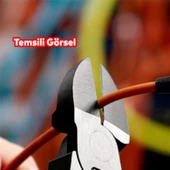 Metal Yan Keski Ergonomik Plastik Saplı 160 mm Metal İnşaat Teli Kesim Kablo Kesme Sıyırma Kerpeten - 4
