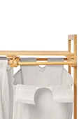 Digithome Bambu 2 Bölmeli Kirli Sepetli Çamaşır Sepeti Raflı Banyo Düzenleyici DB-0007 - 7