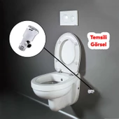 Çevirmeli Taharet Musluğu Döküm Metal Rezervuar Ara Musluk Wc Klozet Alafranga Flex Hortum Bağlantı - 6