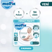 Molfix Premium Ultra Fırsat Paketi 3 Beden 94 Adet thumbnail 2