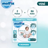 Molfix Premium Avantajlı Paket 4 Beden 172 Adet thumbnail 2