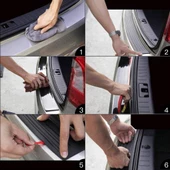 Arka Tampon Üstü Bagaj Eşiği Koruyucu Şerit 90cm Siyah - 5