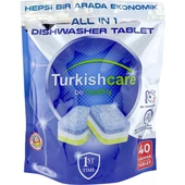 Turkishcare Hepsi Bir Arada Ekonomik 40 Yıkama Bulaşık Deterjanı Tablet - 1