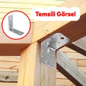 Mobilya Dolap Duvar Sabitleme 10 ADET Metal Köşebent 100x100x40 Mm Bağlantı Aparatı L Demiri Gönye - 3