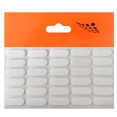 Eva Bazlı Darbe Ses Kapı Stoperi Keçe Yapışkanlı 22 mm (30'lu PAKET) Dolap Kapak Çekmece Oval Beyaz - 4