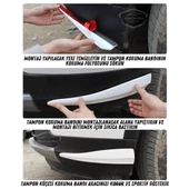 Üniversal Her Araca Uyumlu Esnek Tampon Köşesi Koruma Bandı Tampon Köşe Koruyucu Şerit Yumuşak Bant 2 Parça Siyah 35 cm - 6