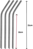 Çelik Pipet Paslanmaz Çelik Metal Meşrubat Pipeti Ve Pipet Temizleme Fırçası Seti 5 Parça - 2