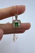 STAR ZIRCON  DESIGN KOLYE (ALTIN KAPLAMA ) - 1