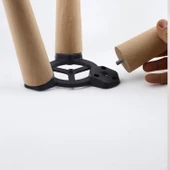 3'lü Ayak Takımı 40 cm Ahşap Sehpa Zigon Puf Tabure Ayağı Masa Ayakları 40 cm Bağlantı Aparatı Dahil thumbnail 5