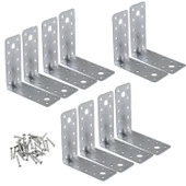 Mobilya Dolap Duvar Sabitleme 10 ADET Metal Köşebent 100x100x40 Mm Bağlantı Aparatı L Demiri Gönye - 5