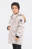 Natural Kürklü Erkek Çocuk Kaban Bej 51237t - 2