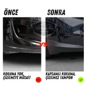 Üniversal Her Araca Uyumlu Esnek Tampon Köşesi Koruma Bandı Tampon Köşe Koruyucu Şerit Yumuşak Bant 2 Parça Siyah 28 cm - 8