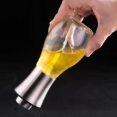 Paslanmaz Çelik Başlıklı Cam Spray Yağdanlık - 3