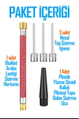 5'li SET Top Şişirme İğnesi Seti  Voleybol Basketbol Futbol Bisiklet Pilates Şişirme Seti ART005 thumbnail 3