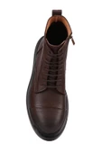 Shoetyle - Kahverengi Deri Fermuarlı Erkek Postal Bot 250-090 - 5