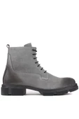 Shoetyle - Gri Süet Deri Bağcıklı Erkek Bot 250-205 - 1