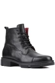 Shoetyle - Siyah Deri Bağcıklı Erkek Bot 250-206 - 2