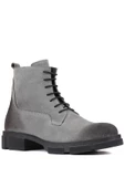 Shoetyle - Gri Süet Deri Bağcıklı Erkek Bot 250-205 - 2