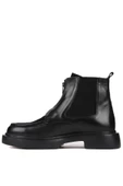 Shoetyle - Siyah Deri, Süet Fermuarlı Erkek Bot 250-085 - 3