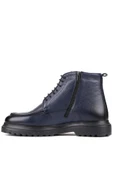 Shoetyle - Lacivert Deri Fermuarlı Erkek Bot 250-604 - 3