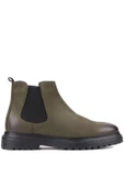 Shoetyle - Haki Nubuk Deri Erkek Chelsea Bot 250-0055 - 1