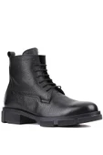 Shoetyle - Siyah Deri Bağcıklı Erkek Bot 250-205 - 2
