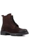 Shoetyle - Kahverengi Süet Deri Bağcıklı Erkek Bot 250-205 - 2