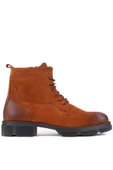 Shoetyle - Taba Süet Deri Bağcıklı Erkek Bot 250-205 - 1