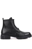 Shoetyle - Siyah Deri Bağcıklı Erkek Bot 250-205 - 1
